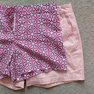 Pair of 2 Colorful Cotton Shorts Women's 14